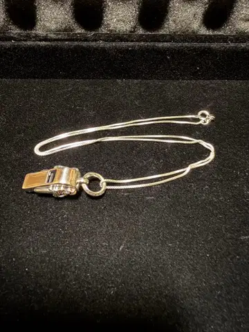 실버 호루라기형 펜던트 목걸이