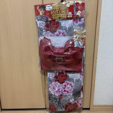 꽃무늬 유카타 오비 세트
