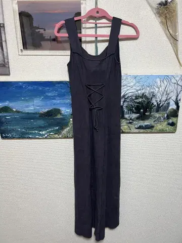 SNIDEL 다크 그레이 롱 원피스