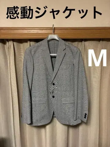 유니클로 감동 자켓 그레이 하운드투스 체크 M