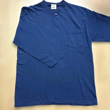 Good Wear 남성용 헨리넥 긴팔 T셔츠 7부 소매 네이비