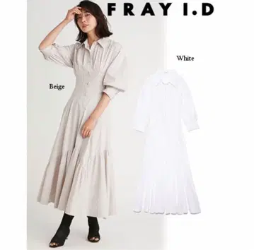 새상품 FRAY I.D 베이지 셔츠 원피스