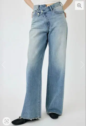 CROSS WAIST WIDE STRAIGHT BLU 사이즈 2