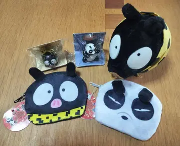 란마 1/2 겐마 P짱 오브제 파우치 봉제 인형 세트