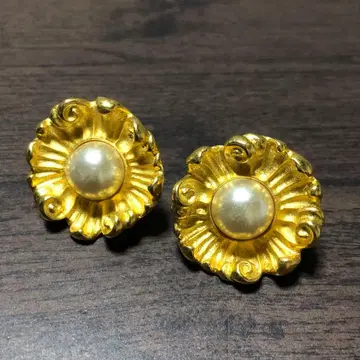빈티지 골드 펄 귀찌