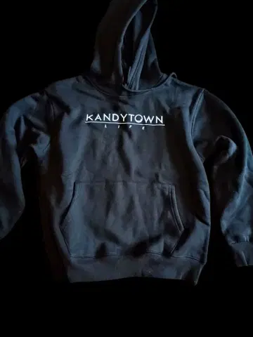 [ 미사용 ] KANDYTOWN 후드티 XL 블랙 택 없음 봉투 없음