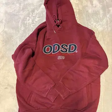Odd studio 버건디 후드 부착 후드티 M