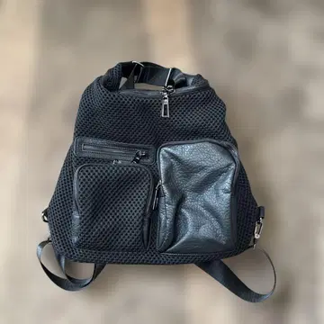 nouer 블랙 메쉬 백팩