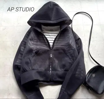 AP STUDIO 시어 후디 후드티 블랙 겉옷 프리 사이즈