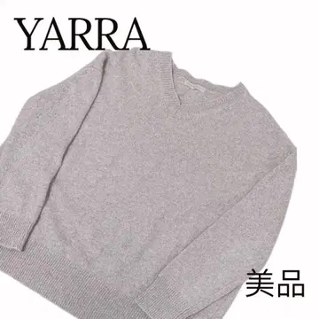 [ 새상품급 ] YARRA 울 폭스 라쿤 V넥 니트 여성용