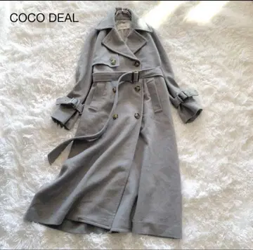 COCO DEAL 울 트렌치 디자인 코트 더블 체스터 코트
