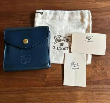 IL BISONTE 네이비 접이식 지갑