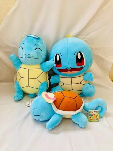 포켓몬 포켓몬스터 봉제 인형 꼬부기(제니카메) 모후굿토 3개 세트