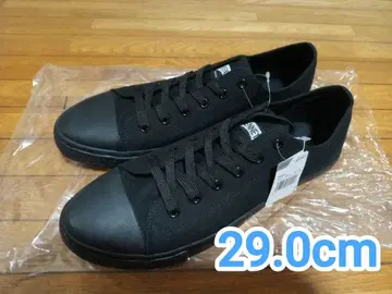 택 포함 미사용 새상품 스니커즈 올 블랙 검정 컨버스풍 29.0cm