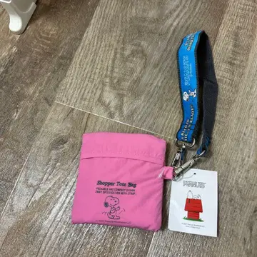스누피 PEANUTS 스트랩 포함 에코백