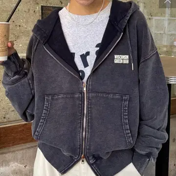 새상품 CIAOPANIC TYPY 애시드 워시 가공 로고 지퍼 후드티