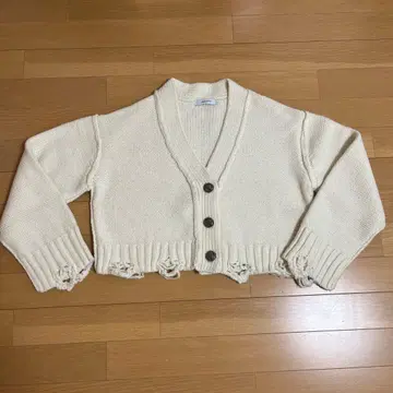JEANASIS 아이보리 크롭 가디건