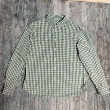 LACOSTE 체크 무늬 셔츠 USM 사이즈