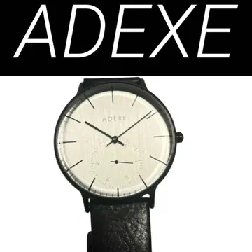 새상품 ADEXE 천연 가죽 손목시계 ADEXE 블랙