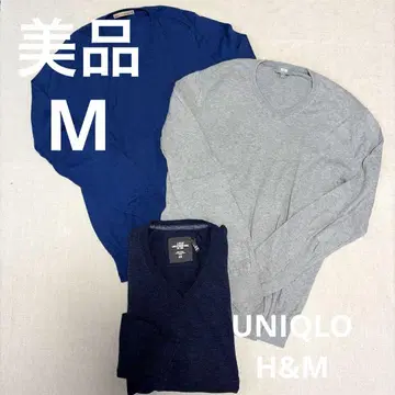 새상품급 3개 세트 UNIQLO H&M V넥 니트 M