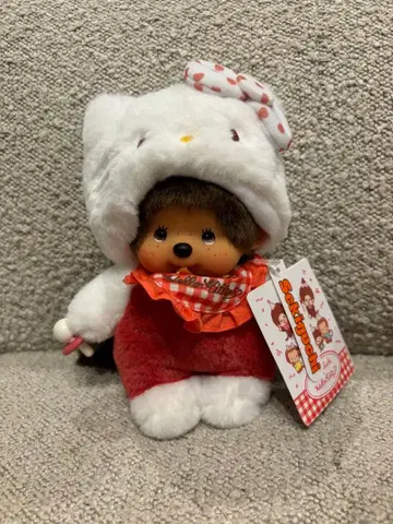 헬로키티 봉제 인형 본체 몽치치 깅엄 체크
