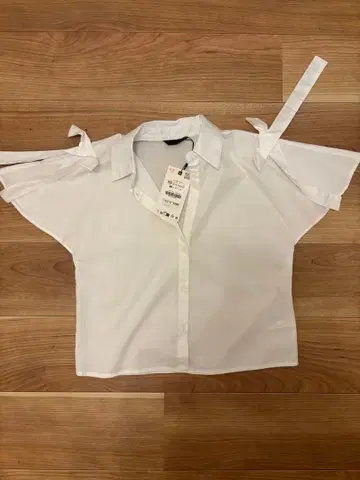 zara 커터 셔츠 어깨 리본