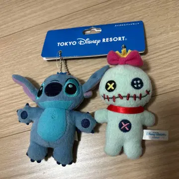 디즈니 리조트 인형 배지 스티치 스크럼프