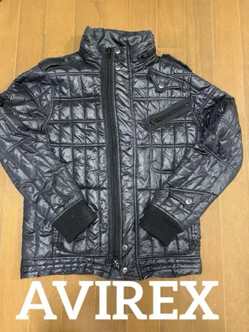 아비렉스 블랙 퀼팅 점퍼