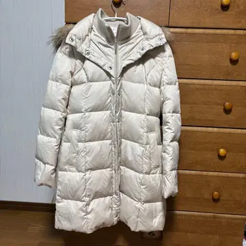 anySiS 아이보리 후드 부착 다운 자켓