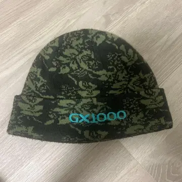 GX1000 꽃무늬 비니 블랙 그린