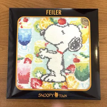 FEILER 페이러 스누피 크림 소다 손수건