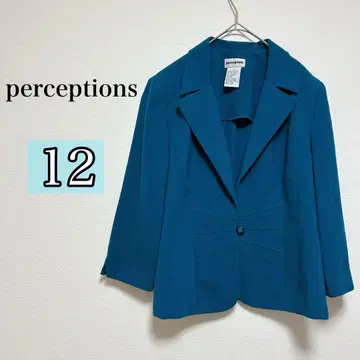 [새상품급] perceptions 터콰이즈 테일러드 자켓 사이즈 12