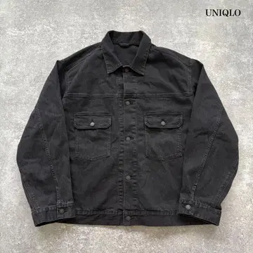 [ UNIQLO ] 유니클로 세컨드 모델 블랙 데님 자켓