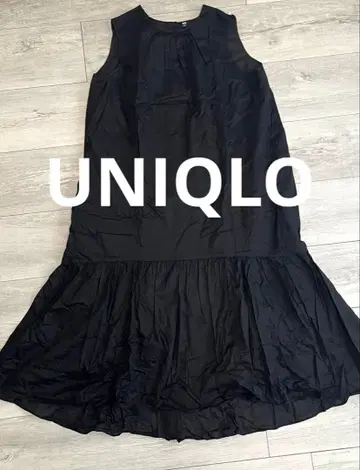 UNIQLO 슬리브리스 롱 플레어 원피스