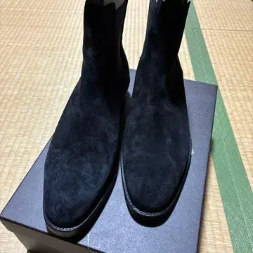 블랙 스웨이드 사이드 고어 부츠