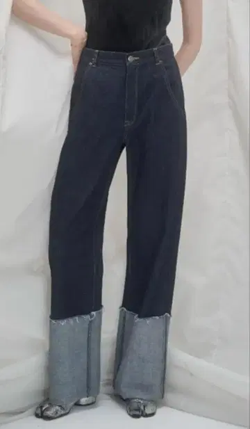 MECRE 메 롤업 오가닉 데님 팬츠