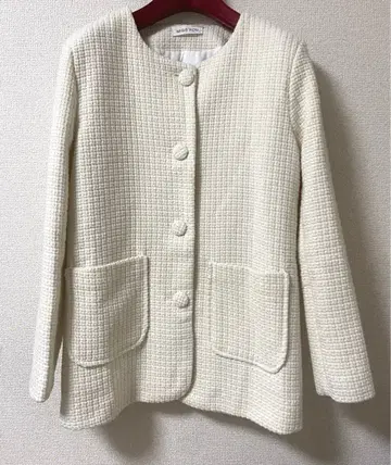 아이보리 노카라 자켓