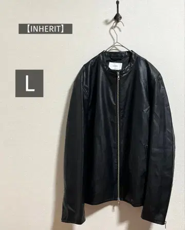[ INHERIT ] 싱글 라이더 자켓 인조 가죽 L 새상품급