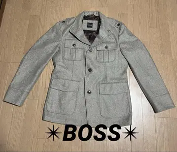 새상품급 BOSS 그레이 피 코트