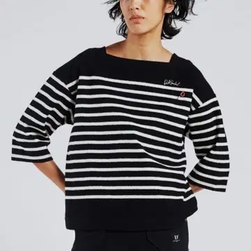 DSC 나시 패널 보더 보트넥 상의