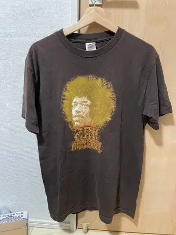 JIMI HENDRIX 빈티지 티셔츠 M 다크 브라운