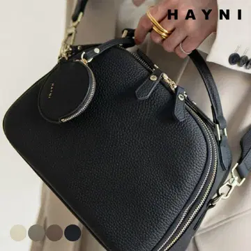 미사용 HAYNI 헤이니 루미에 숄더백 하아츄 블랙 천연 가죽