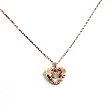 K10 목걸이 다이아몬드 탑 참 체인 댄싱 스톤 0.05ct