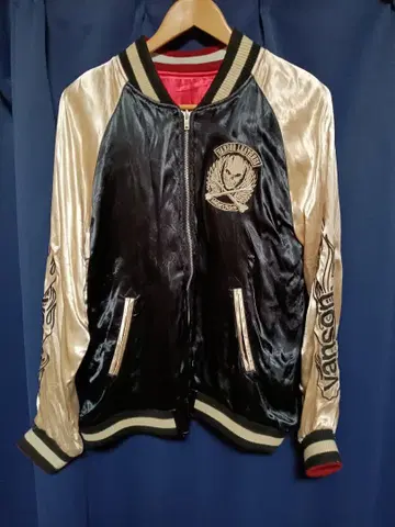 Vanson Leathers 스카잔 블랙 레드 리버서블