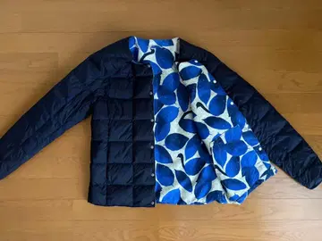 새상품급 TAION graniph 리버서블 노카라 다운 자켓