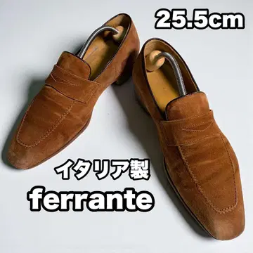 Ferrante 이탈리아제 스웨이드 코인 로퍼 25.5cm 브라운