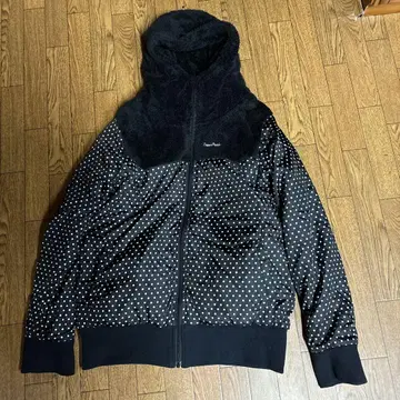 오션 퍼시픽 리버서블 플리스 자켓 블랙 도트 여성용