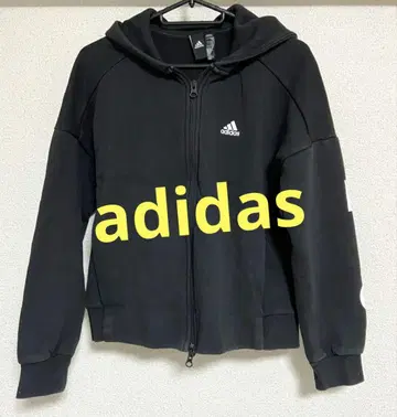 adidas 블랙 집업 후드티