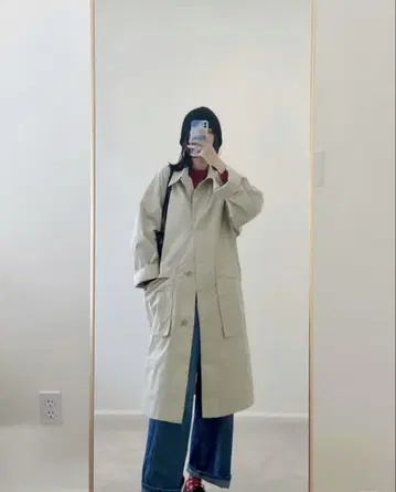 UNIQLO U 베이지 롱 코트 S 사이즈