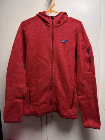 patagonia 풀 집업 플리스 후드티 레드 S